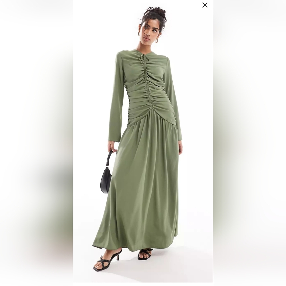 ASOS Design Ruched front maxi dress